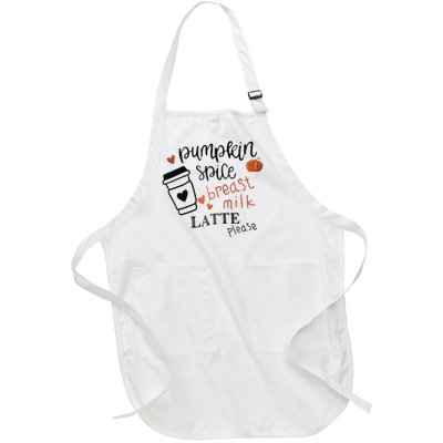 Pumpkin Spice Breast Milk Latte Please Full-Length Apron With Pockets