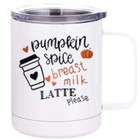 Pumpkin Spice Breast Milk Latte Please 12 oz Stainless Steel Tumbler Cup