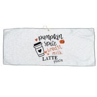 Pumpkin Spice Breast Milk Latte Please Large Microfiber Waffle Golf Towel