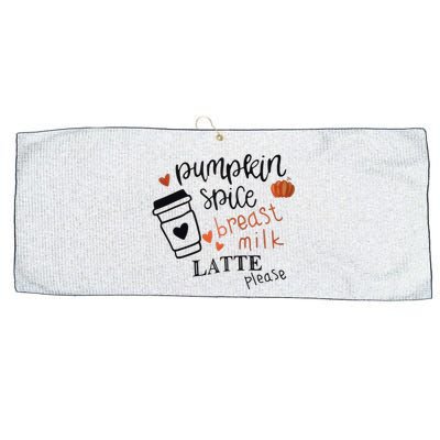 Pumpkin Spice Breast Milk Latte Please Large Microfiber Waffle Golf Towel