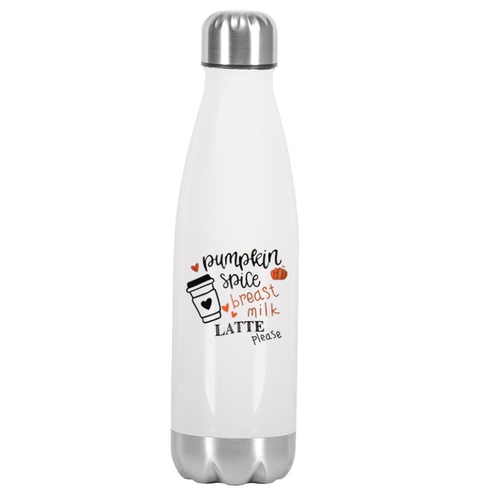 Pumpkin Spice Breast Milk Latte Please Stainless Steel Insulated Water Bottle