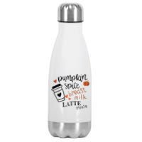 Pumpkin Spice Breast Milk Latte Please Stainless Steel Insulated Water Bottle