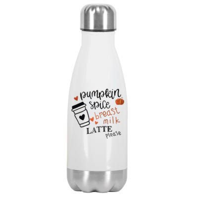 Pumpkin Spice Breast Milk Latte Please Stainless Steel Insulated Water Bottle