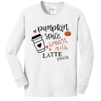 Pumpkin Spice Breast Milk Latte Please Kids Long Sleeve Shirt