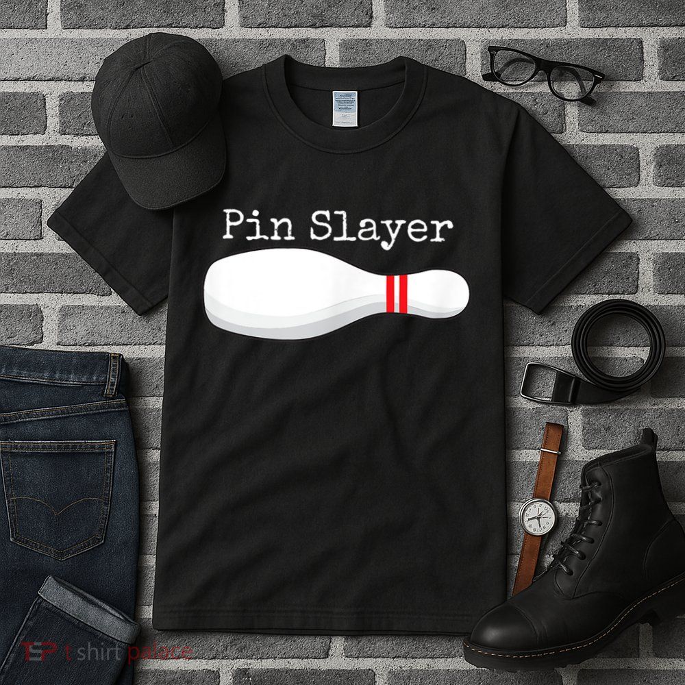 Pin Slayer Bowling Funny Graphic Strikes Turkeys Tall T-Shirt