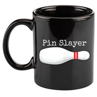 Pin Slayer Bowling Funny Graphic Strikes Turkeys 11oz C Handle Ceramic Mug