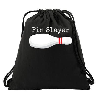 Pin Slayer Bowling Funny Graphic Strikes Turkeys Drawstring Bag