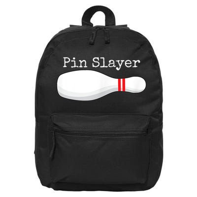Pin Slayer Bowling Funny Graphic Strikes Turkeys 16 in Basic Backpack
