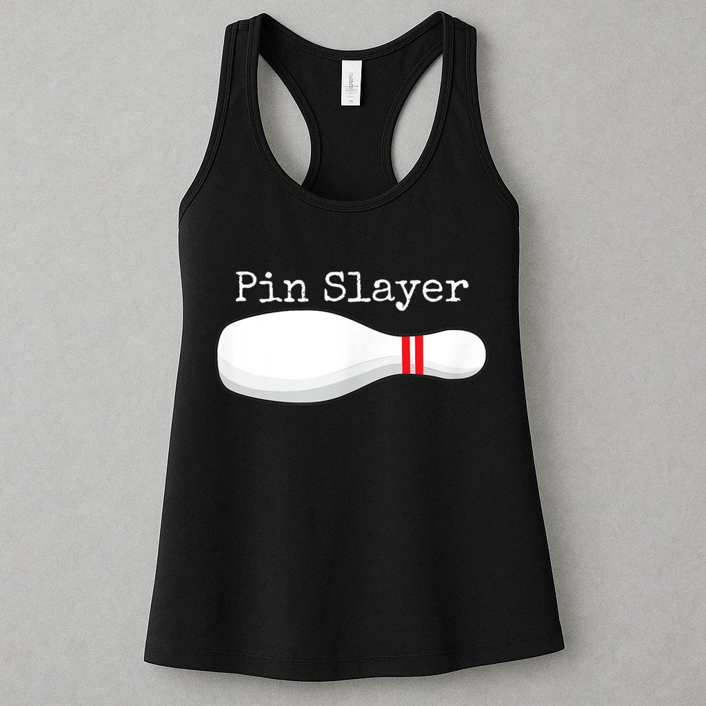 Pin Slayer Bowling Funny Graphic Strikes Turkeys Womens Tank Top