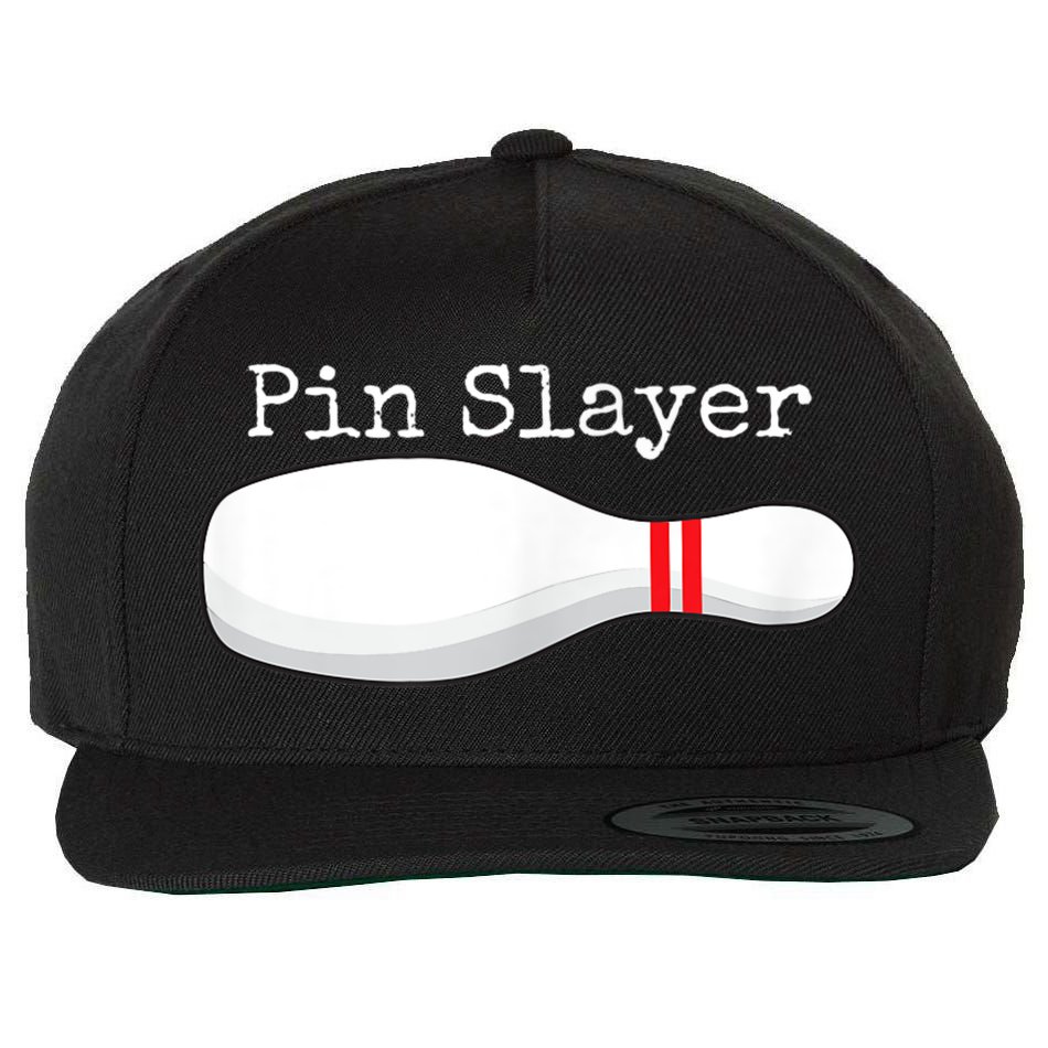 Pin Slayer Bowling Funny Graphic Strikes Turkeys Wool Snapback Cap