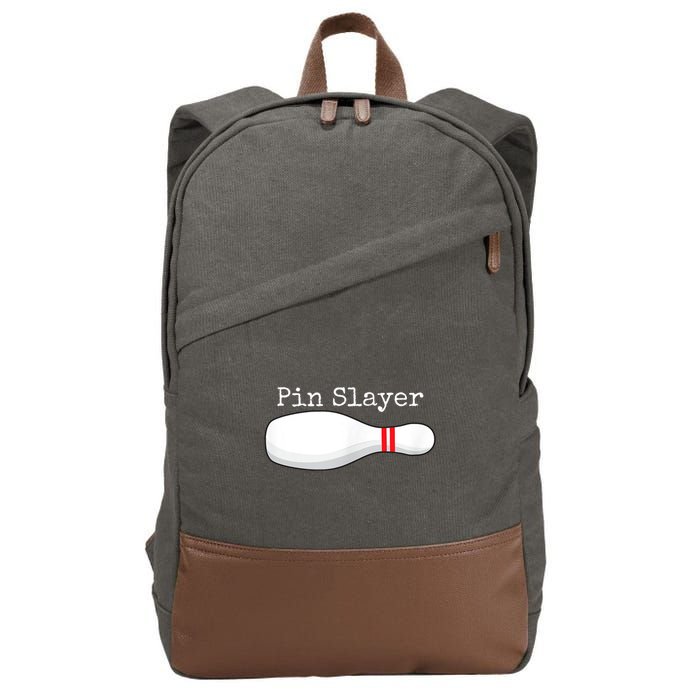 Pin Slayer Bowling Funny Graphic Strikes Turkeys Cotton Canvas Backpack