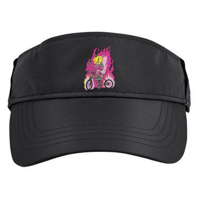 Pumpkin Skull Bike Rider Flame Adult Drive Performance Visor