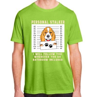 Personal Stalker Beagle Dog Arrested Jail Photo Funny Adult ChromaSoft Performance T-Shirt