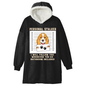 Personal Stalker Beagle Dog Arrested Jail Photo Funny Hooded Wearable Blanket