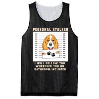 Personal Stalker Beagle Dog Arrested Jail Photo Funny Mesh Reversible Basketball Jersey Tank