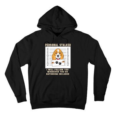 Personal Stalker Beagle Dog Arrested Jail Photo Funny Tall Hoodie