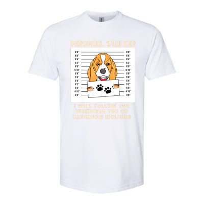 Personal Stalker Beagle Dog Arrested Jail Photo Funny Softstyle® CVC T-Shirt