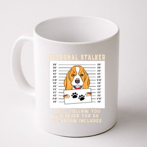 Personal Stalker Beagle Dog Arrested Jail Photo Funny Coffee Mug