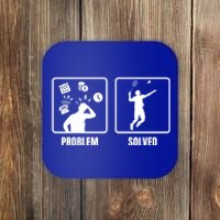 Problem Solved Badminton Player Badminton Sports Shuttlecock Gift Coaster