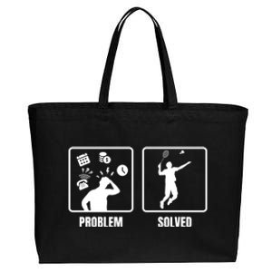 Problem Solved Badminton Player Badminton Sports Shuttlecock Gift Cotton Canvas Jumbo Tote