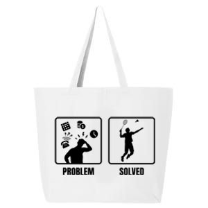 Problem Solved Badminton Player Badminton Sports Shuttlecock Gift 25L Jumbo Tote