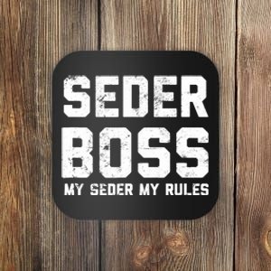 Passover Seder Boss My Rules Jewish Funny PESACH Matzah Coaster