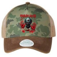 Problem Solved Bloody Hands Costume Clown Halloween Legacy Tie Dye Trucker Hat