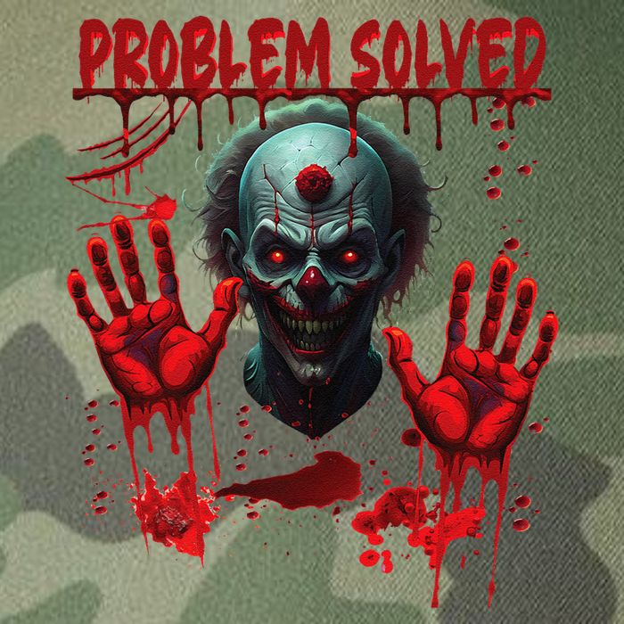 Problem Solved Bloody Hands Costume Clown Halloween Legacy Tie Dye Trucker Hat
