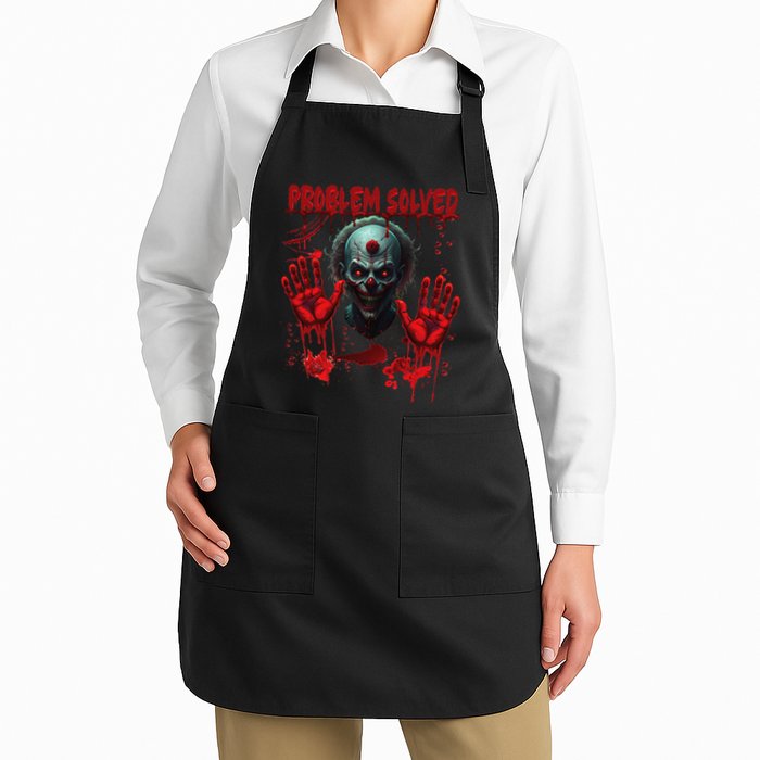 Problem Solved Bloody Hands Costume Clown Halloween Apron