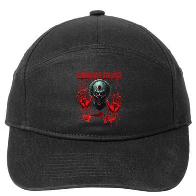 Problem Solved Bloody Hands Costume Clown Halloween 7-Panel Snapback Hat