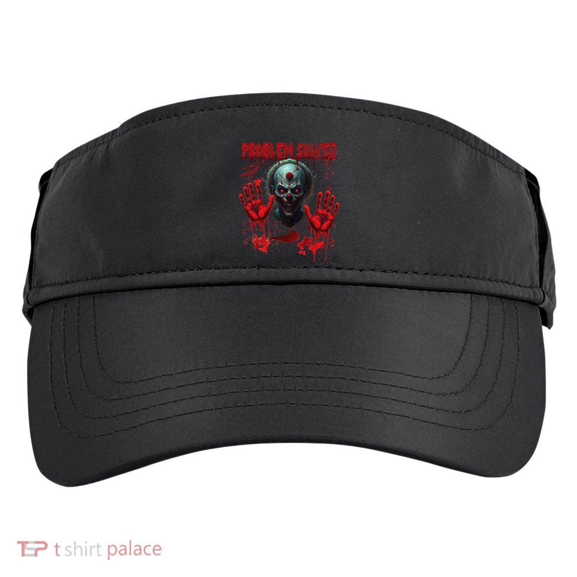 Problem Solved Bloody Hands Costume Clown Halloween Adult Drive Performance Visor