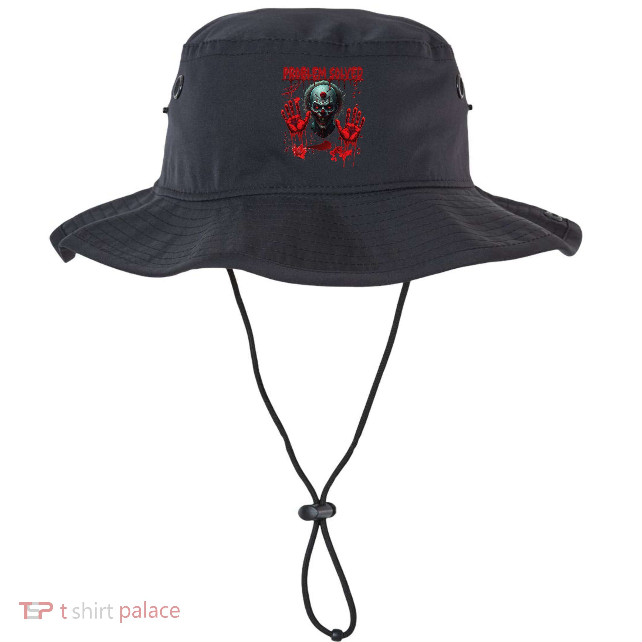 Problem Solved Bloody Hands Costume Clown Halloween Bucket Hat