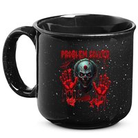 Problem Solved Bloody Hands Costume Clown Halloween 15oz Campfire Ceramic Mug