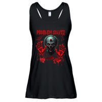 Problem Solved Bloody Hands Costume Clown Halloween Ladies Essential Flowy Tank