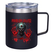 Problem Solved Bloody Hands Costume Clown Halloween 12oz Stainless Steel Coffee Mug