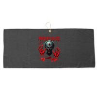 Problem Solved Bloody Hands Costume Clown Halloween Large Microfiber Waffle Golf Towel