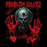 Problem Solved Bloody Hands Costume Clown Halloween Pom Pom 12in Knit Beanie