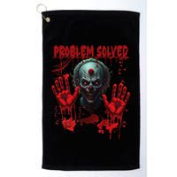 Problem Solved Bloody Hands Costume Clown Halloween Golf Towel