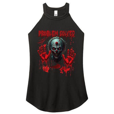 Problem Solved Bloody Hands Costume Clown Halloween Women's Perfect Tri Rocker Tank