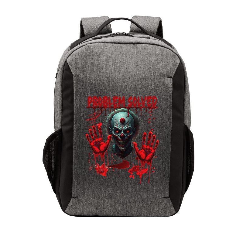 Problem Solved Bloody Hands Costume Clown Halloween Vector Backpack