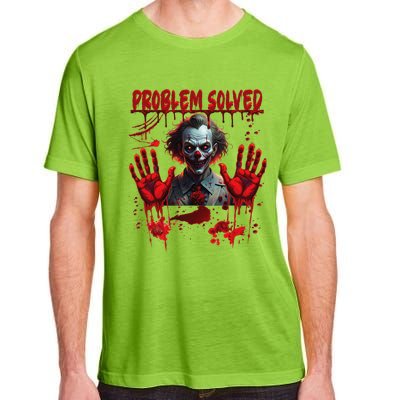 Problem Solved Bloody Hands Costume Clown Halloween Adult ChromaSoft Performance T-Shirt