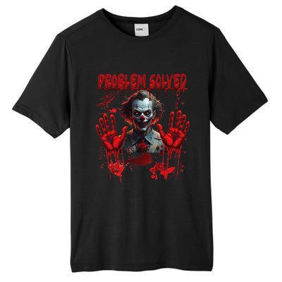 Problem Solved Bloody Hands Costume Clown Halloween Tall Fusion ChromaSoft Performance T-Shirt