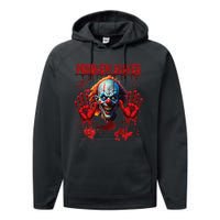 Problem Solved Bloody Hands Costume Clown Halloween Performance Fleece Hoodie