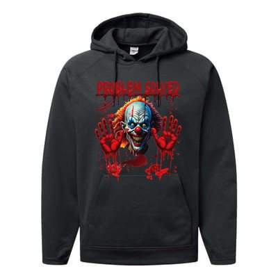 Problem Solved Bloody Hands Costume Clown Halloween Performance Fleece Hoodie