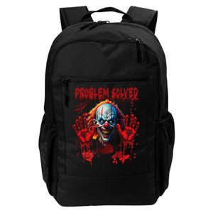 Problem Solved Bloody Hands Costume Clown Halloween Daily Commute Backpack