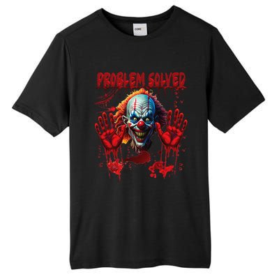 Problem Solved Bloody Hands Costume Clown Halloween Tall Fusion ChromaSoft Performance T-Shirt