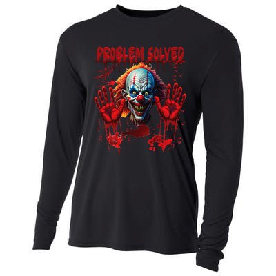 Problem Solved Bloody Hands Costume Clown Halloween Cooling Performance Long Sleeve Crew