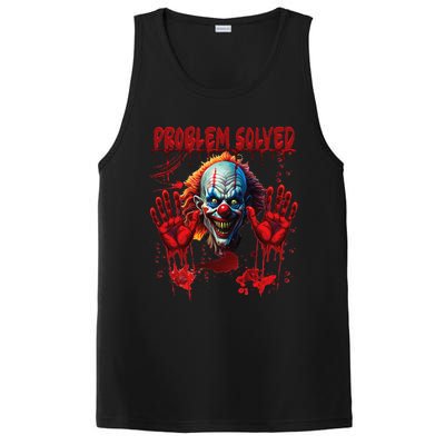 Problem Solved Bloody Hands Costume Clown Halloween PosiCharge Competitor Tank