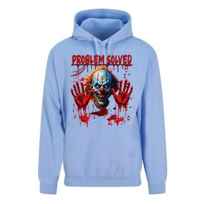 Problem Solved Bloody Hands Costume Clown Halloween Unisex Surf Hoodie