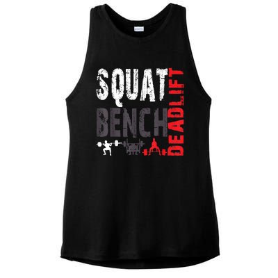 Powerlifting, Squat, Bench, Deadlift, Weightlifting Gift Ladies PosiCharge Tri-Blend Wicking Tank